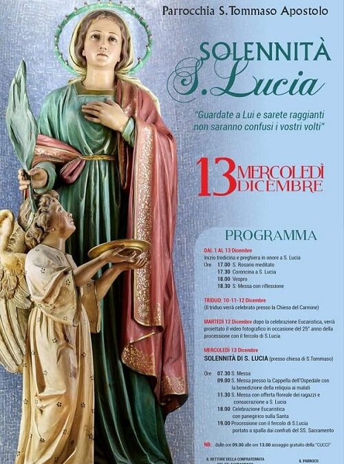 Festa di S.Lucia. Stasera solenne processione.